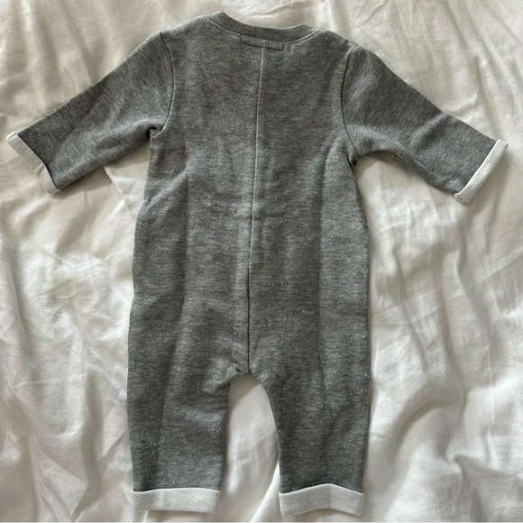 Firsts by Petit Lem - Heather Grey Romper - Picture 5 of 5